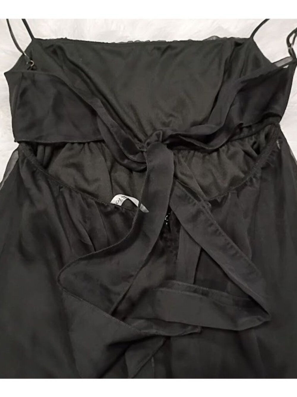 Lucy In The Sky Black SZ Large Babydoll Chiffon Whimsy Harajuku Dress - Picture 10 of 11